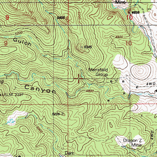 Topographic Map of Piper Gulch, AZ