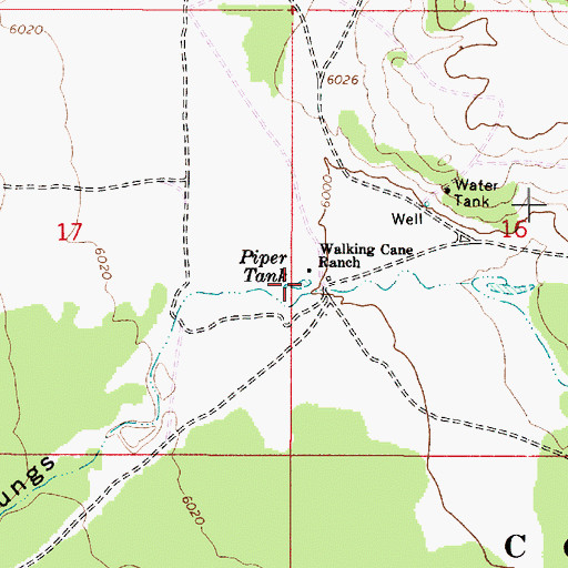 Topographic Map of Piper Tank, AZ