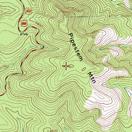 Topographic Map of Pipestem Mountain, AZ