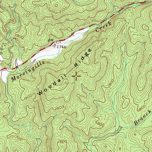 Topographic Map of Woodall Ridge, GA