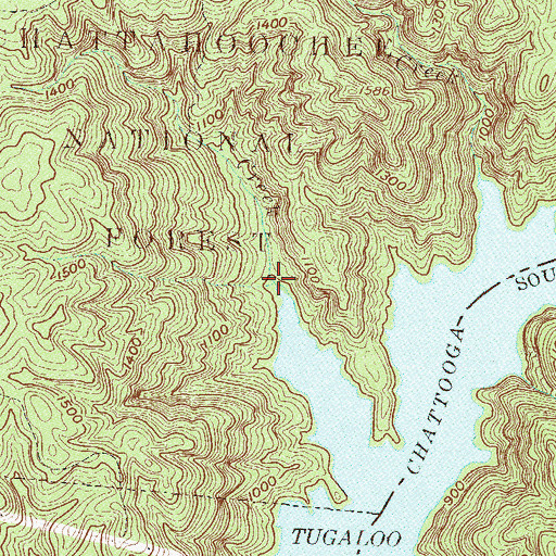 Topographic Map of Worse Creek, GA