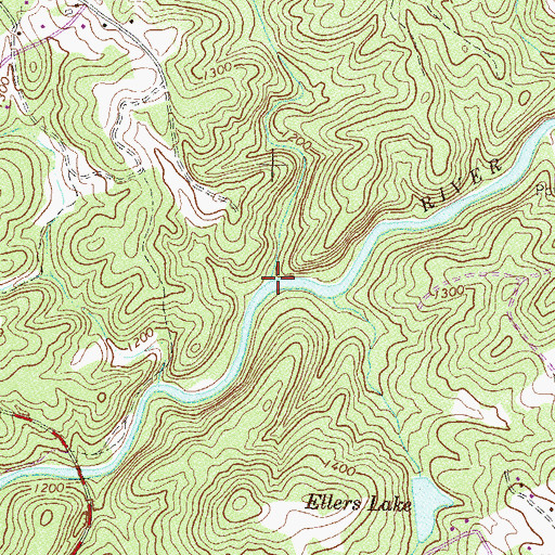 Topographic Map of Yellowbank Creek, GA