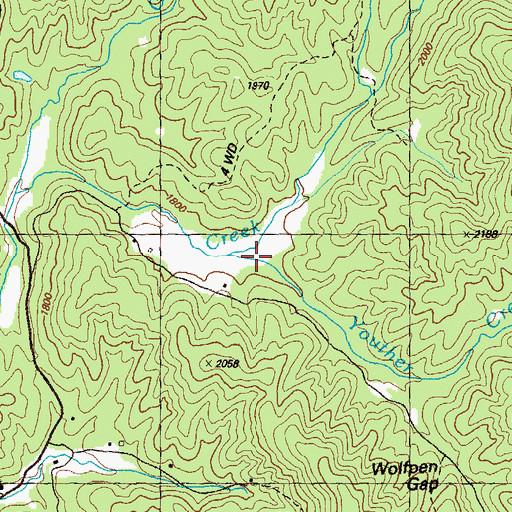 Topographic Map of Youther Creek, GA