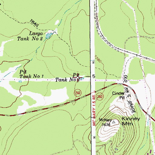 Topographic Map of Pit Tank Number Two, AZ