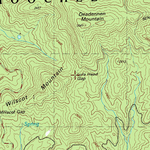 Topographic Map of Lula Head Gap, GA