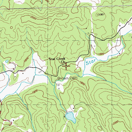 Topographic Map of Star Creek Church, GA