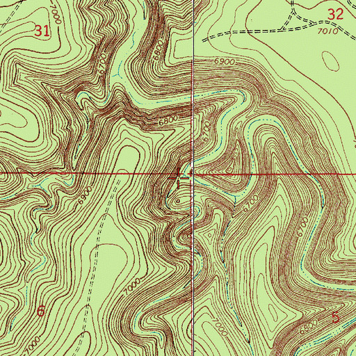Topographic Map of Pius Farm Draw, AZ