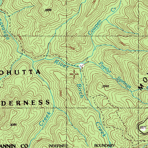 Topographic Map of Cowpen Creek, GA