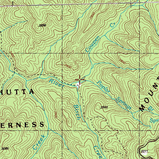 Topographic Map of Poplar Springs Branch, GA