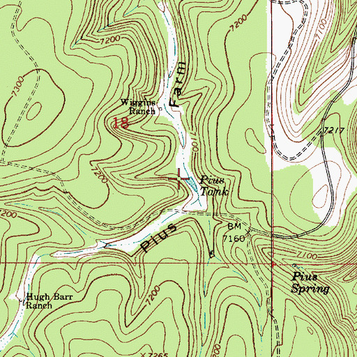 Topographic Map of Pius Tank, AZ