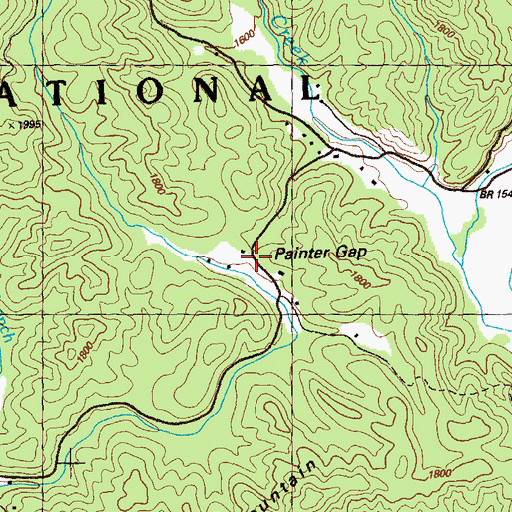 Topographic Map of Snaggy Lead, GA