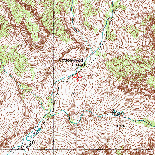 Topographic Map of Cottonwood Camp, AZ
