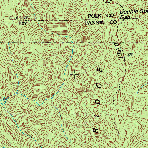 Topographic Map of Pounding Mill Gap, GA