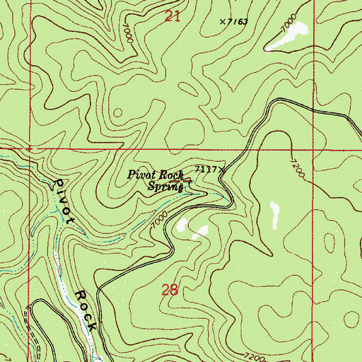Topographic Map of Pivot Rock Spring, AZ