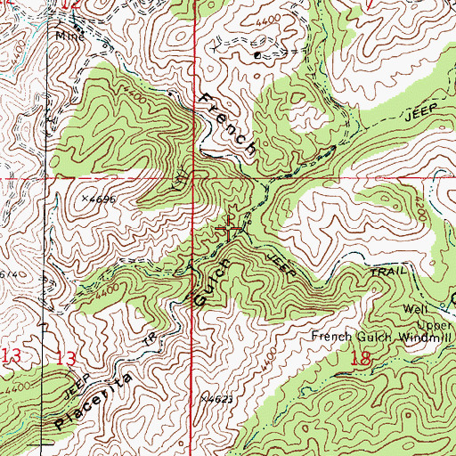 Topographic Map of Placerita Gulch, AZ