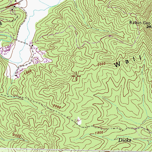 Topographic Map of Black Diamond Tunnel, GA