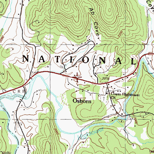 Topographic Map of Osborn, GA
