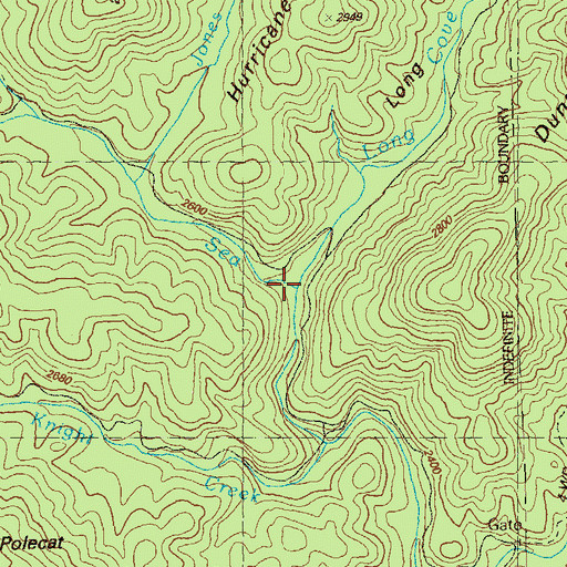 Topographic Map of Long Cove, GA