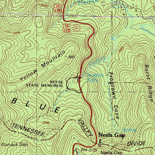 Topographic Map of Reece State Memorial, GA