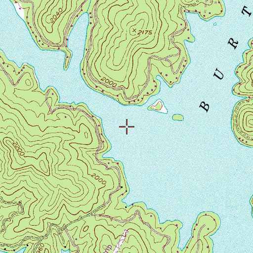 Topographic Map of Dicks Creek Cove, GA