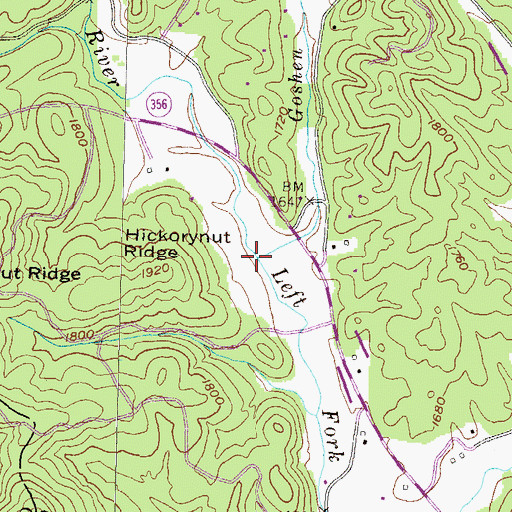 Topographic Map of Goshen Branch, GA