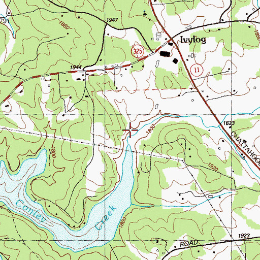 Topographic Map of Tate Mill, GA