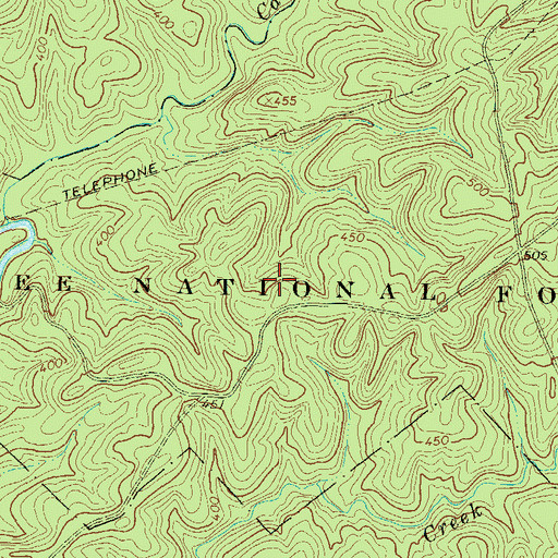 Topographic Map of Hilchiti Experimental Forest, GA
