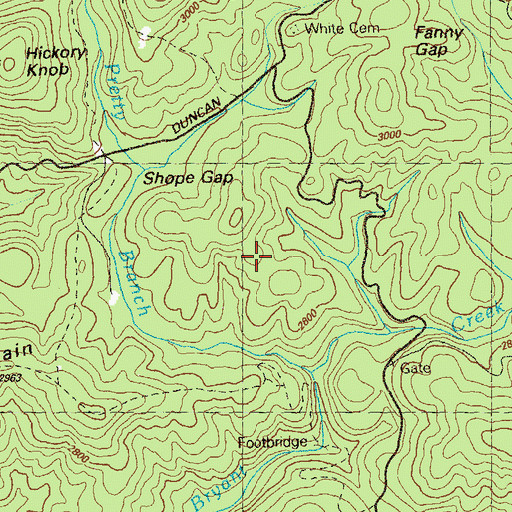 Topographic Map of Coopers Creek Wildlife Management Area, GA