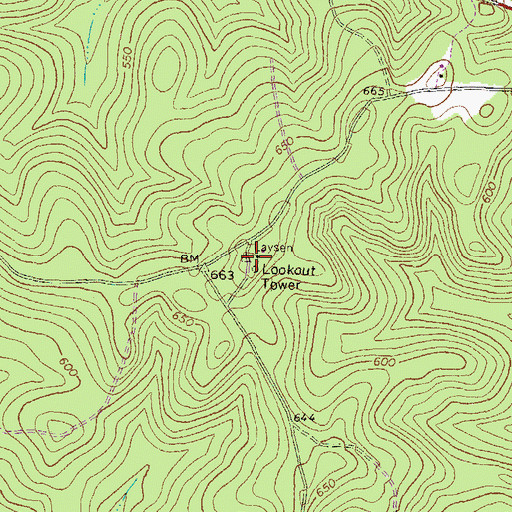 Topographic Map of Mathis Hunt Camp, GA