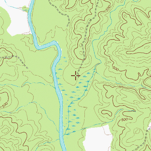 Topographic Map of Harris Creek Hunt Camp, GA