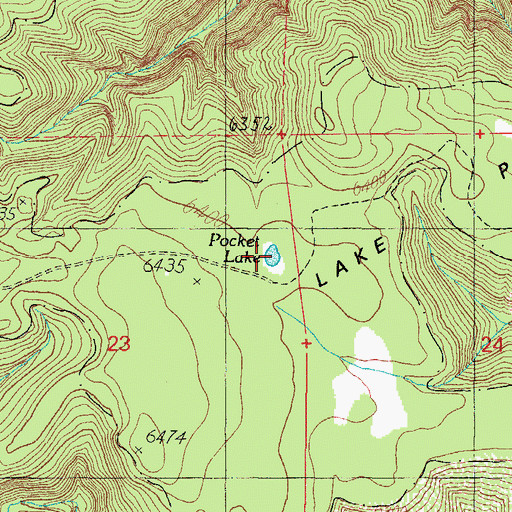 Topographic Map of Pocket Lake, AZ