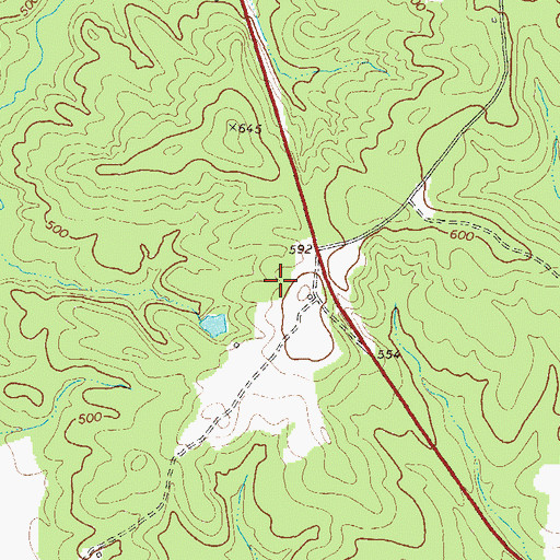 Topographic Map of Fishing Creek Hunt Camp, GA