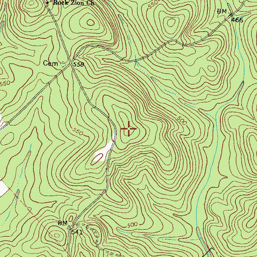 Topographic Map of Lungsford Hunt Camp, GA
