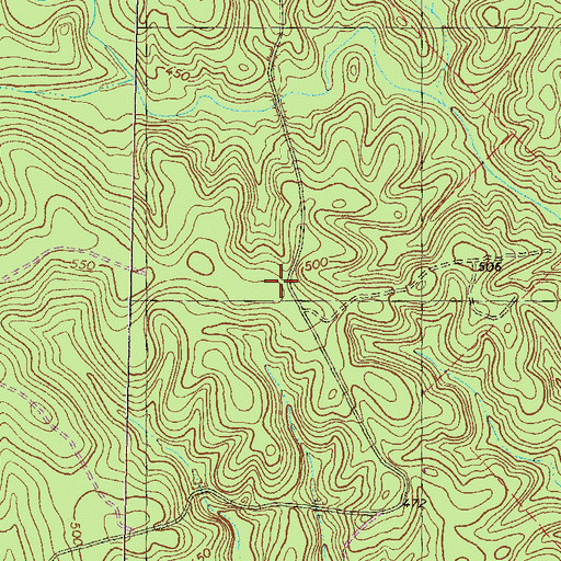 Topographic Map of Rock Creek Hunt Camp, GA