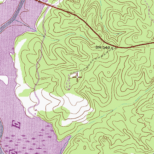 Topographic Map of McCalls Hunt Camp, GA