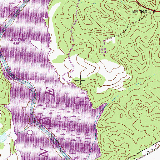 Topographic Map of Redlands Boat Ramp, GA