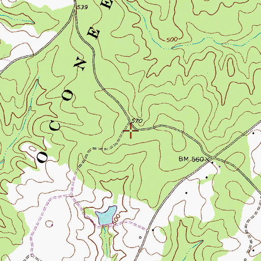 Topographic Map of Willard Hunt Camp, GA