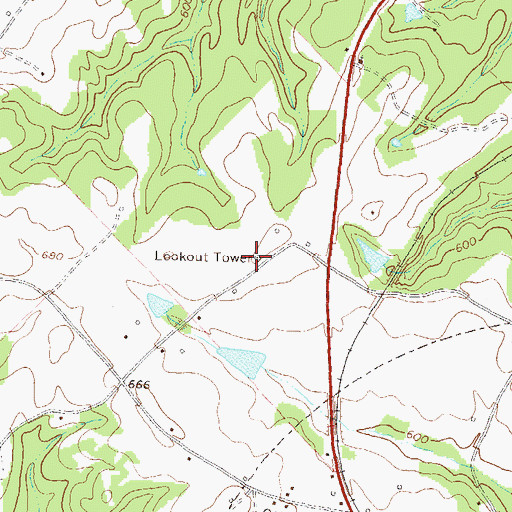 Topographic Map of Apalchee Lookout, GA