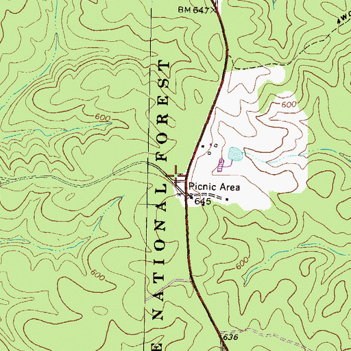 Topographic Map of Rock Eagle Lake 4-H Club Roadside Park Picnic Area, GA