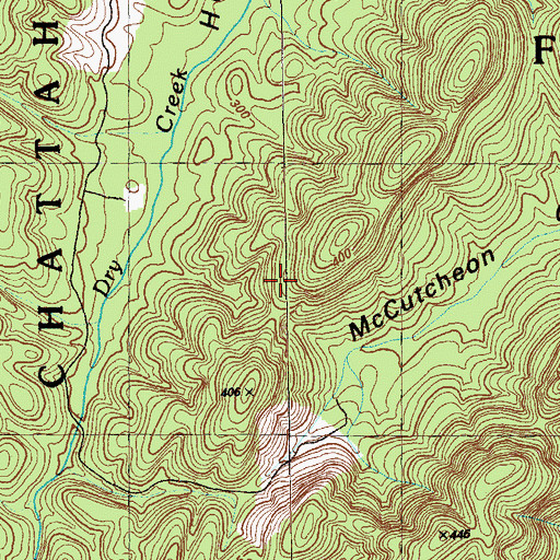 Topographic Map of Houston Valley ORV Area, GA