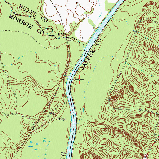 Topographic Map of Ocmulgee River Trail, GA