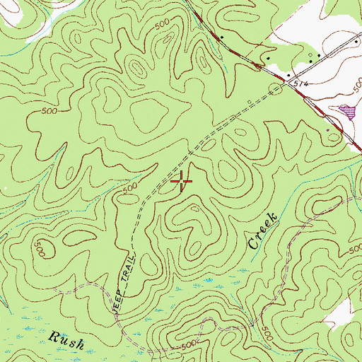Topographic Map of Friendship Hunt Camp, GA