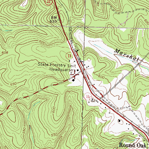 Topographic Map of State Forestry Unit Headquarters, GA
