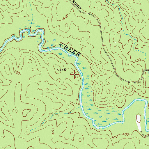 Topographic Map of Murder Creek Research Natural Area, GA