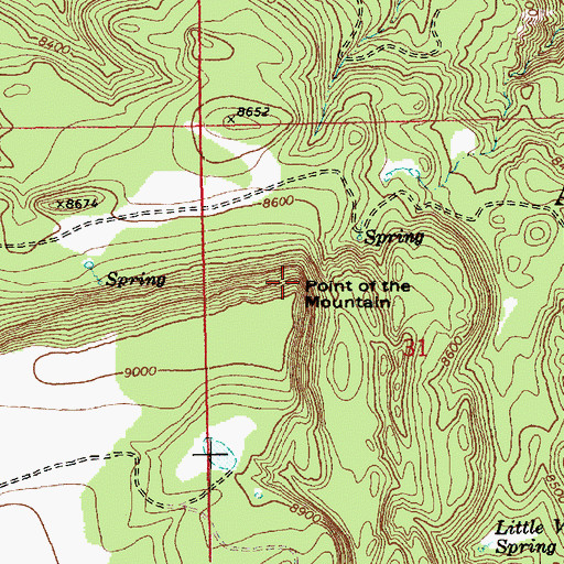Topographic Map of Point of the Mountain, AZ
