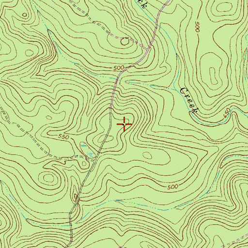 Topographic Map of Culp Hunt Camp, GA
