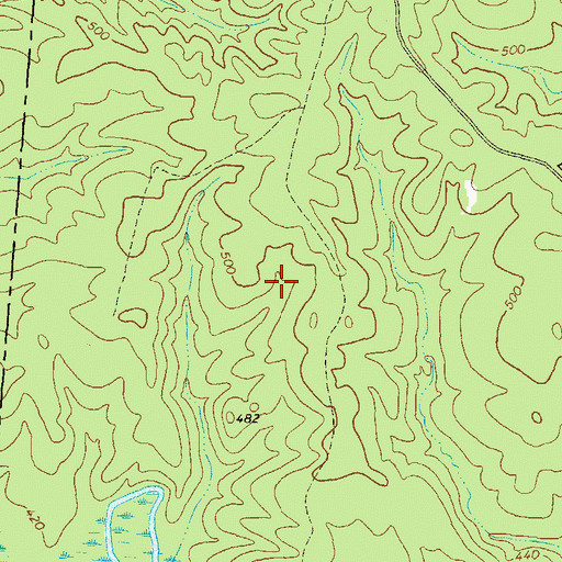 Topographic Map of Murder Creek Hunt Camp, GA