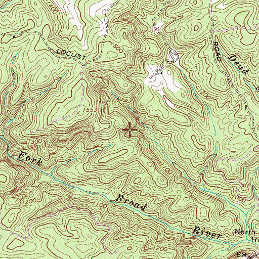 Topographic Map of Locust Stake ORV Area, GA