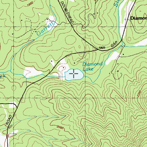 Topographic Map of Diamond Lake, GA