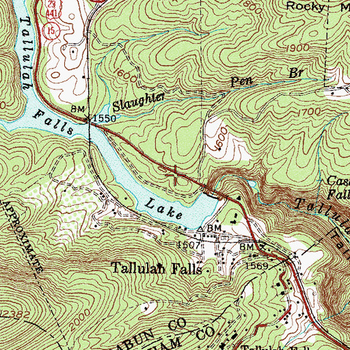 Topographic Map of Terrora Park Campground, GA